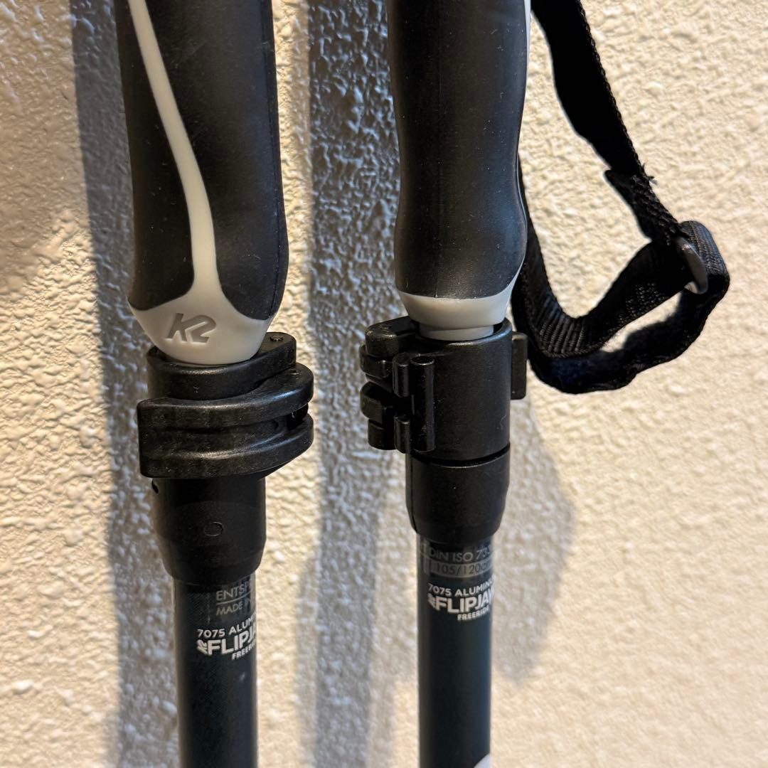 【新品】K2 FLIPJAW スキー ストック 105-120cm