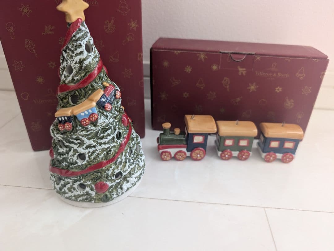 ビレロイ＆ボッホ　Villeroy＆Boch　クリスマス　陶器　置物　列車