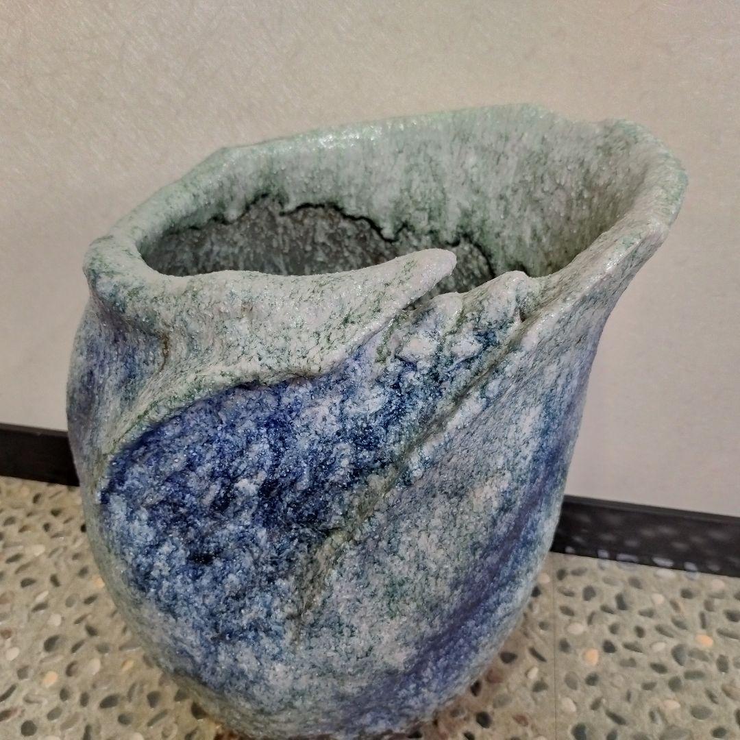 値下げ【新品・未使用】清流　傘立　へちもん　信楽焼　インテリア　鉢カバー　壺