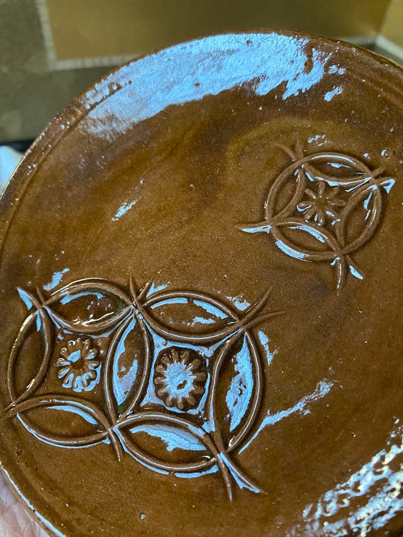 大樋焼 銘々皿　五枚　滴翠窯