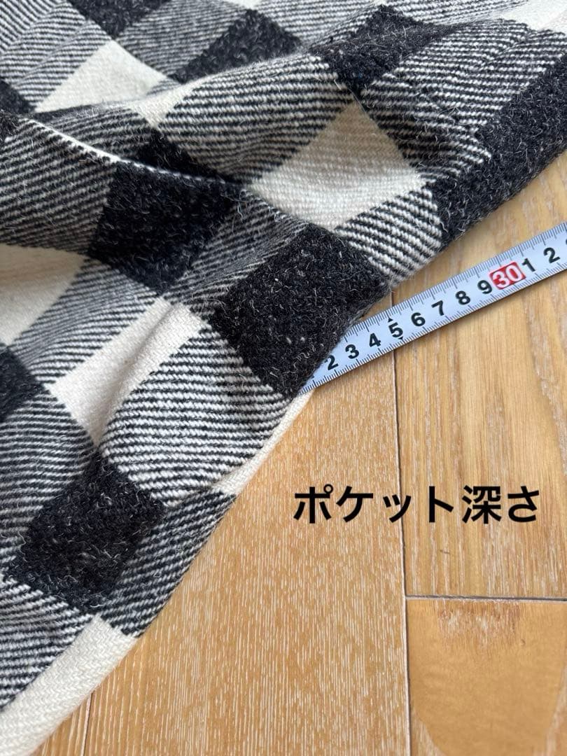 BALENCIAGA バレンシアガ チェック柄 ノースリーブ ひざ丈ワンピ 36