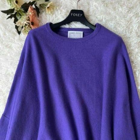 BEARDSLEY ビアズリー オーバーサイズ クルー ネック ニット パープル