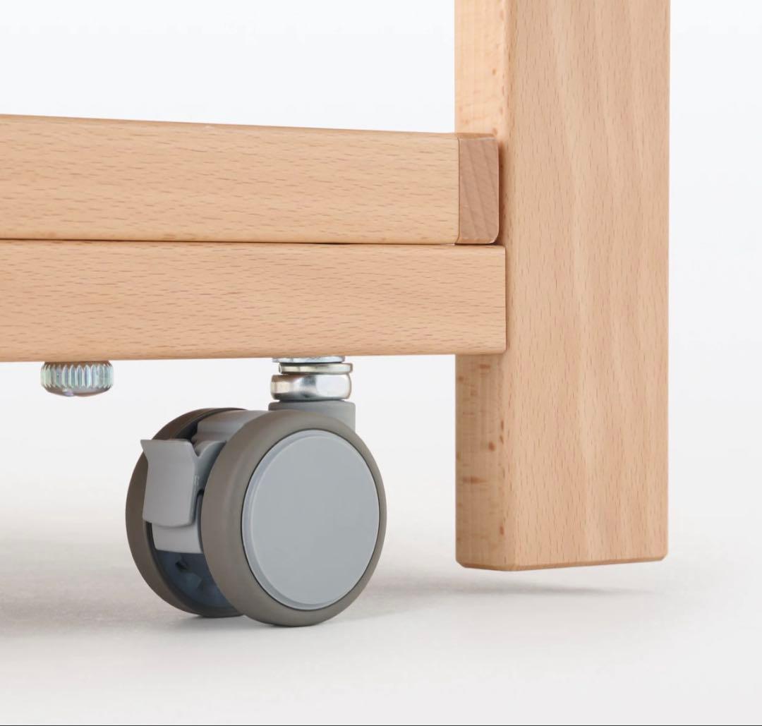 【美品】無印良品 ベビーベッド　【オーク材】