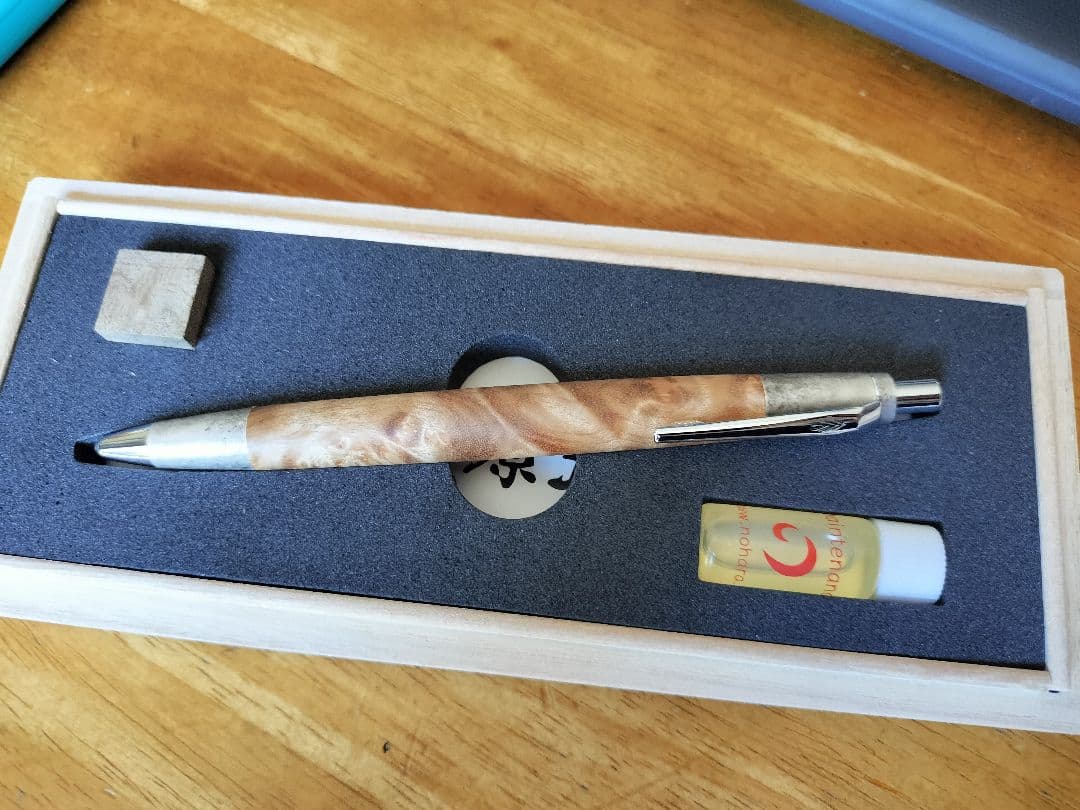 最終値下げ 野原工芸 シャープペンシル マーブルウッド 斑紋純銀金具 新型