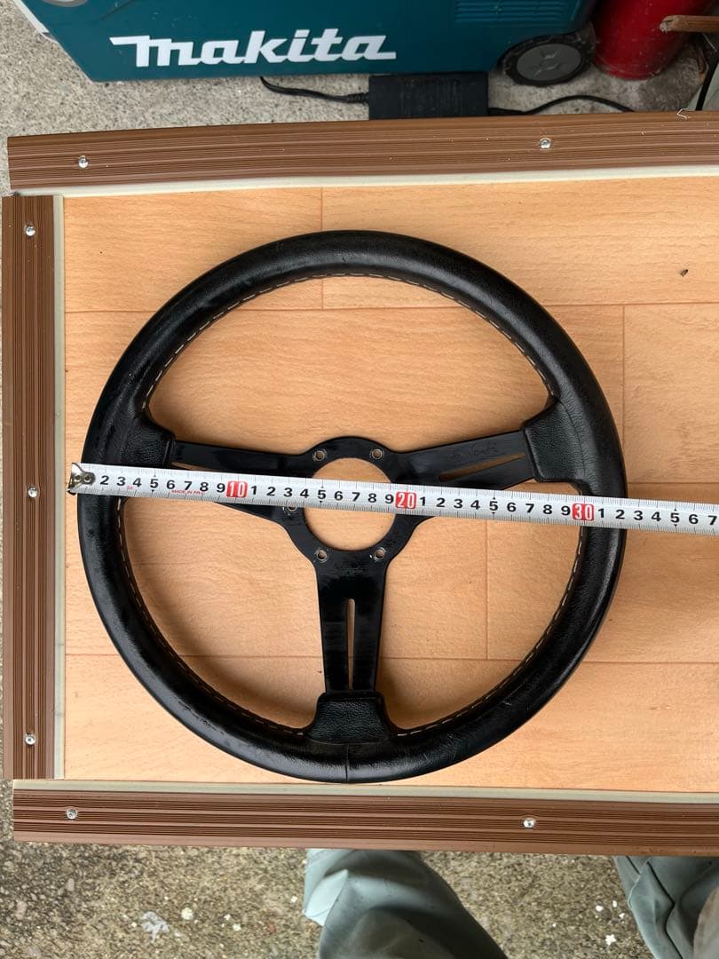 ナルディ3スポーク ステアリング 黒 約32cm