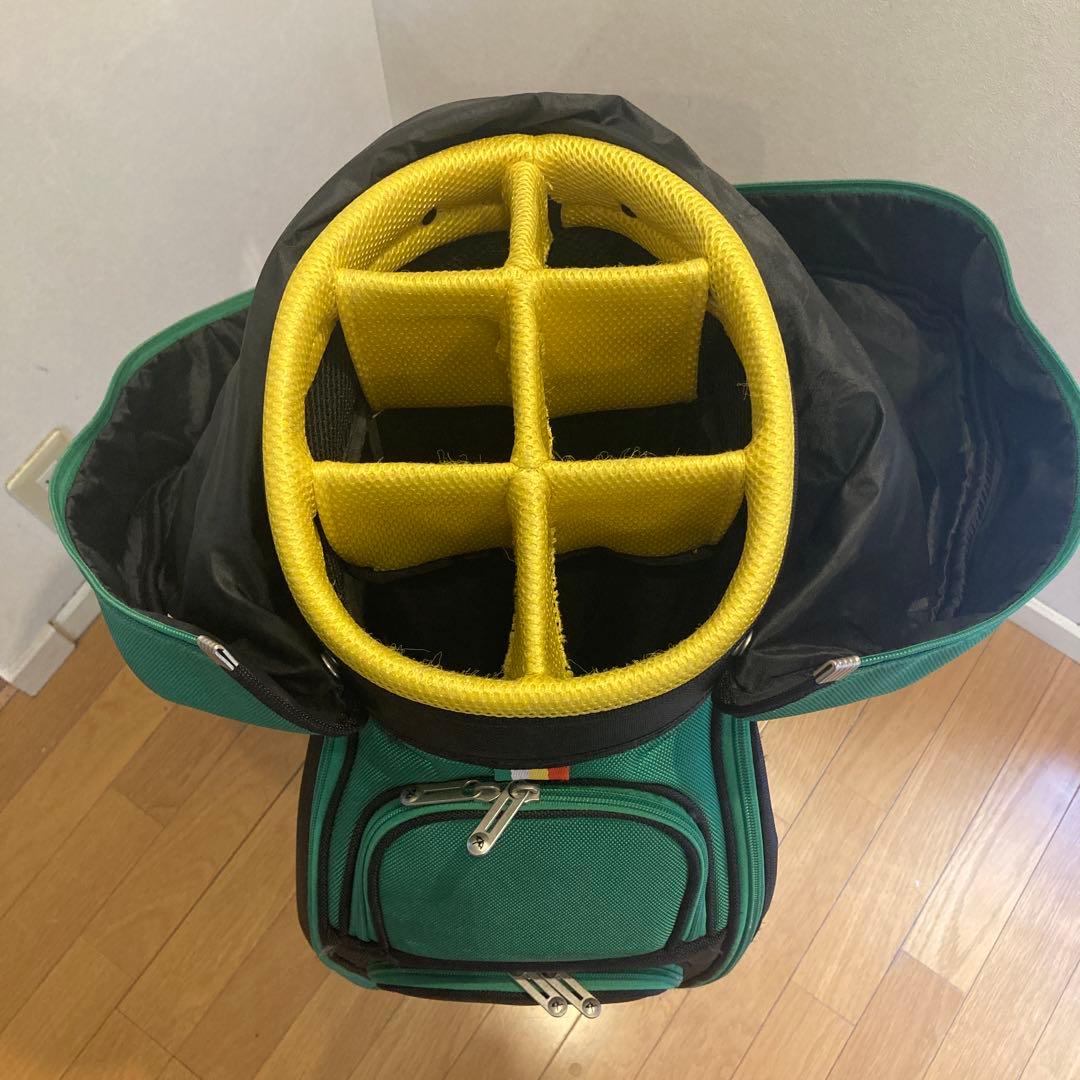 アーノルドパーマー キャディバッグ 黒色×緑色×黄色