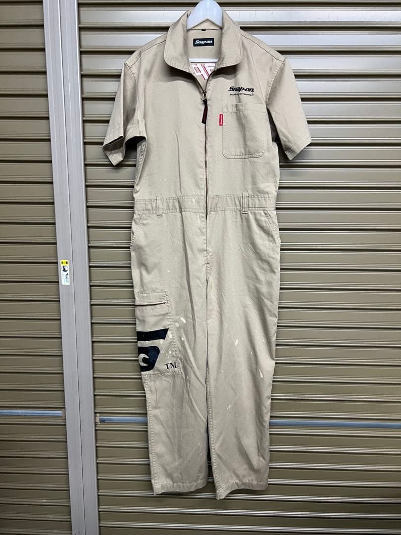 Snap-on ベージュ つなぎ　M