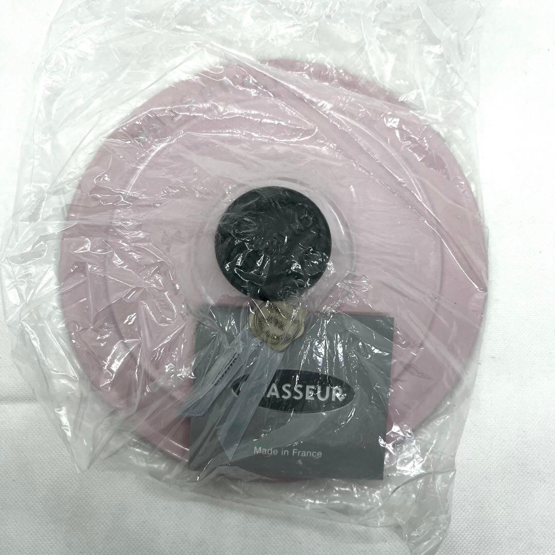 シャスール　ラウンドキャセロール　20cm ピンク　未使用