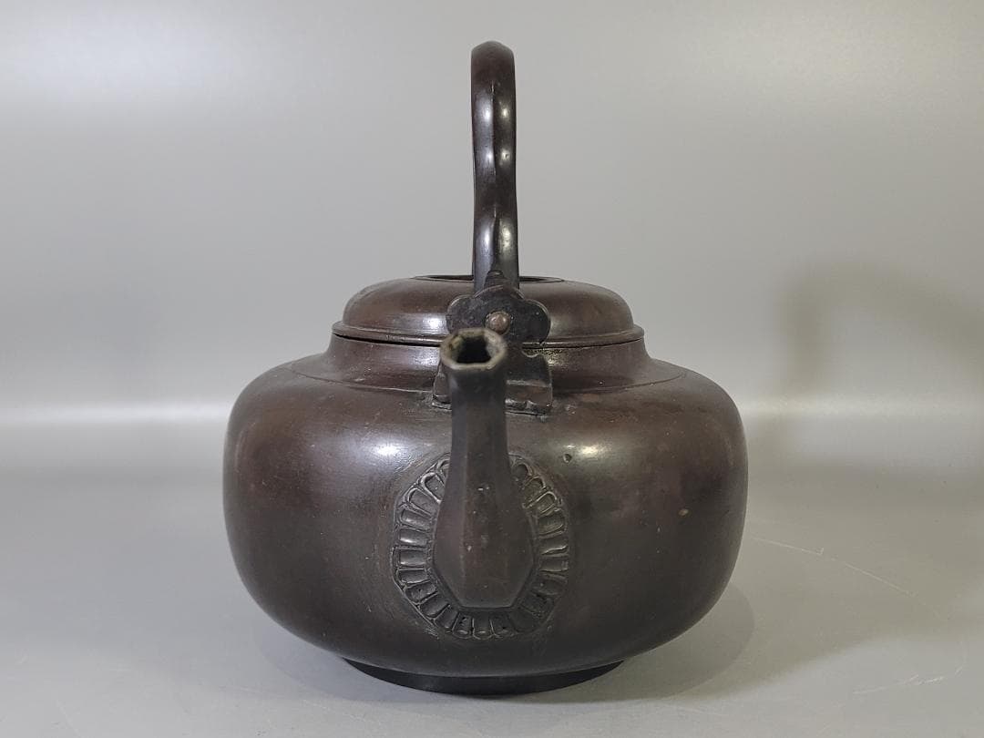 DT712 古銅 水注 瓶 時代物