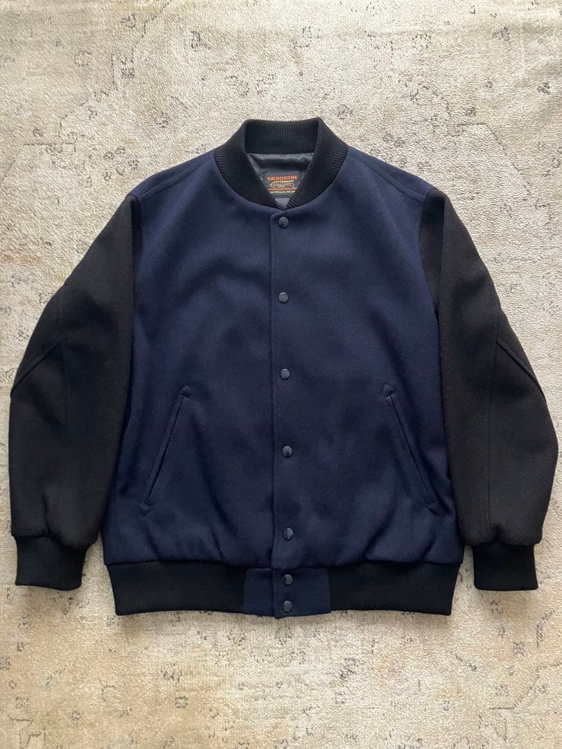 SKOOKUM スクーカム　スタジアムジャケット　ネイビー×ブラック　サイズM