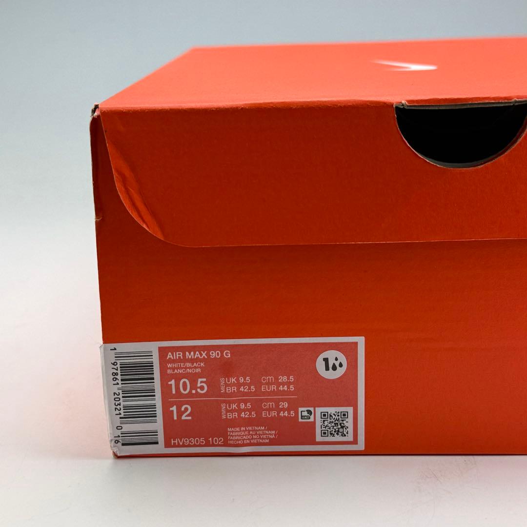 28.5cm ナイキ エアマックス90 G \"ホワイト/ブラック\"ゴルフシューズ