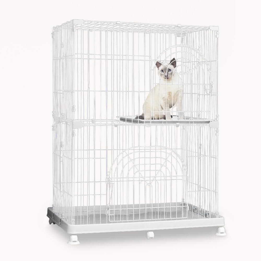アイリス オリジナルペットケージ 2段 ホワイト 猫2段ホワイト PEC-902
