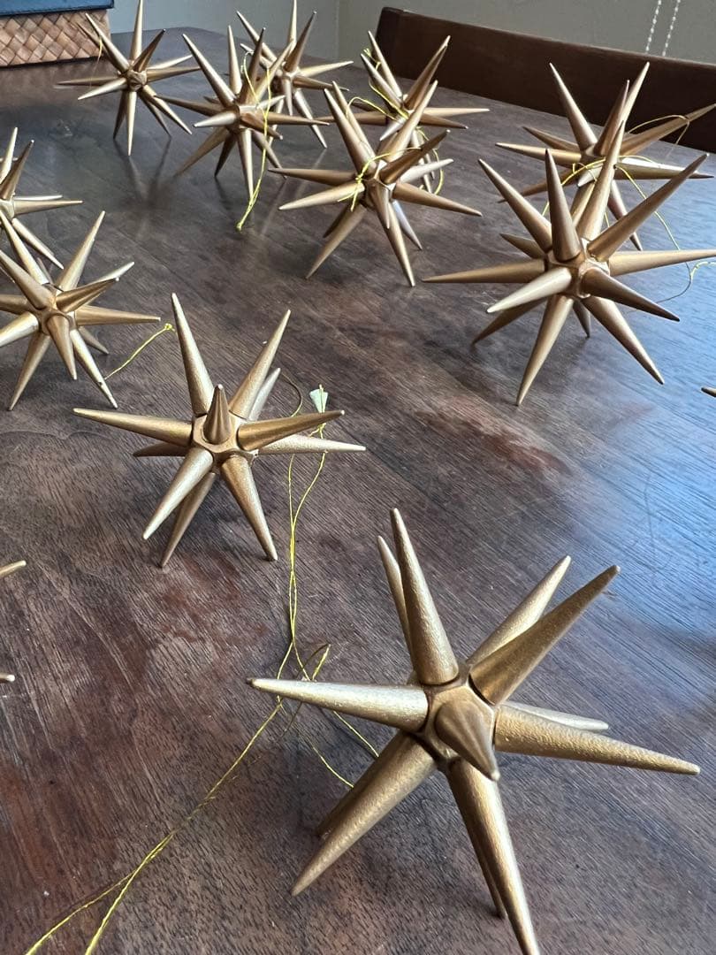 ベツレヘムの星 ゴールド星型クリスマス装飾 オーナメント18個セット