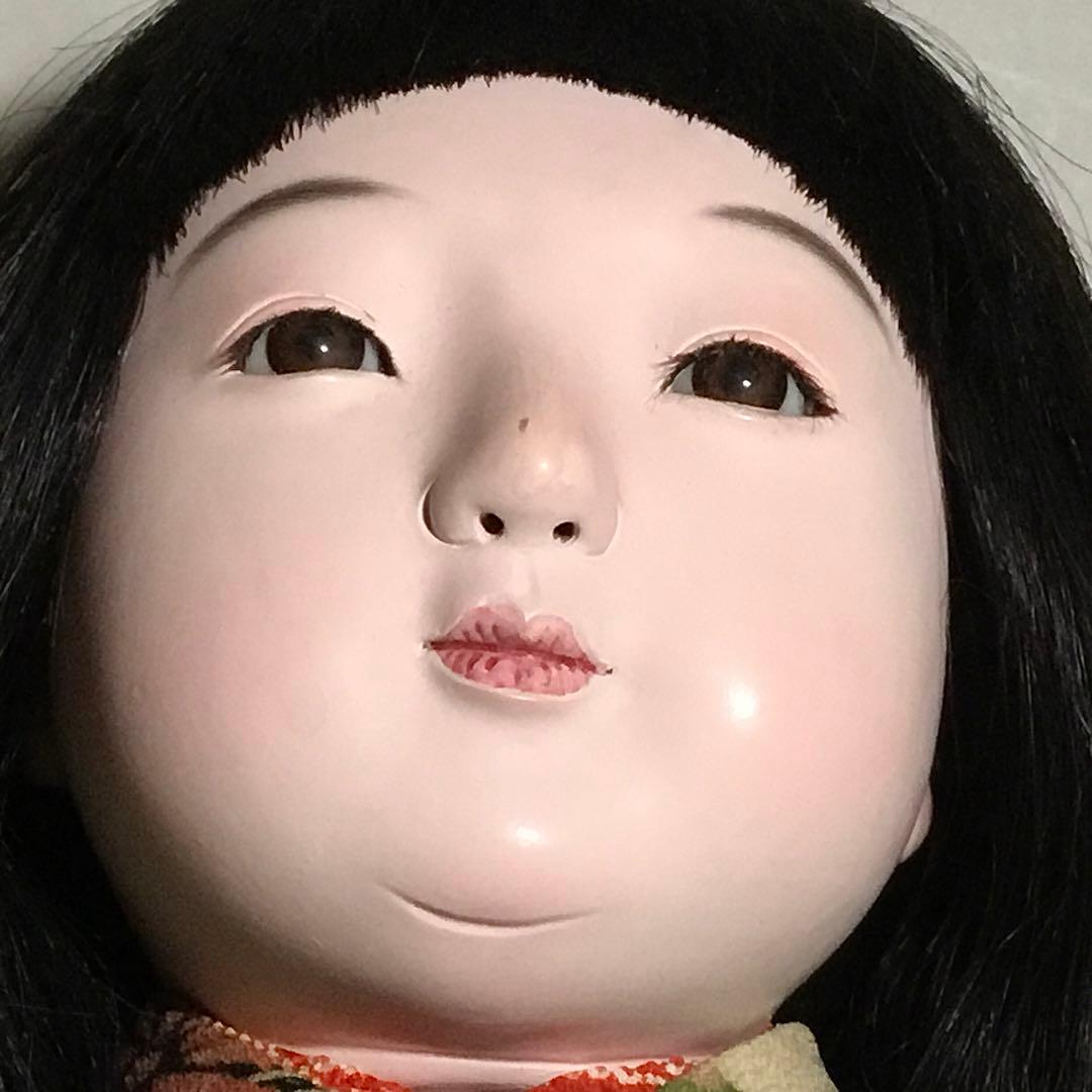 市松人形◆松乾斎 / まつ毛 / 50㎝◆抱き人形 お座り人形 大正ロマン