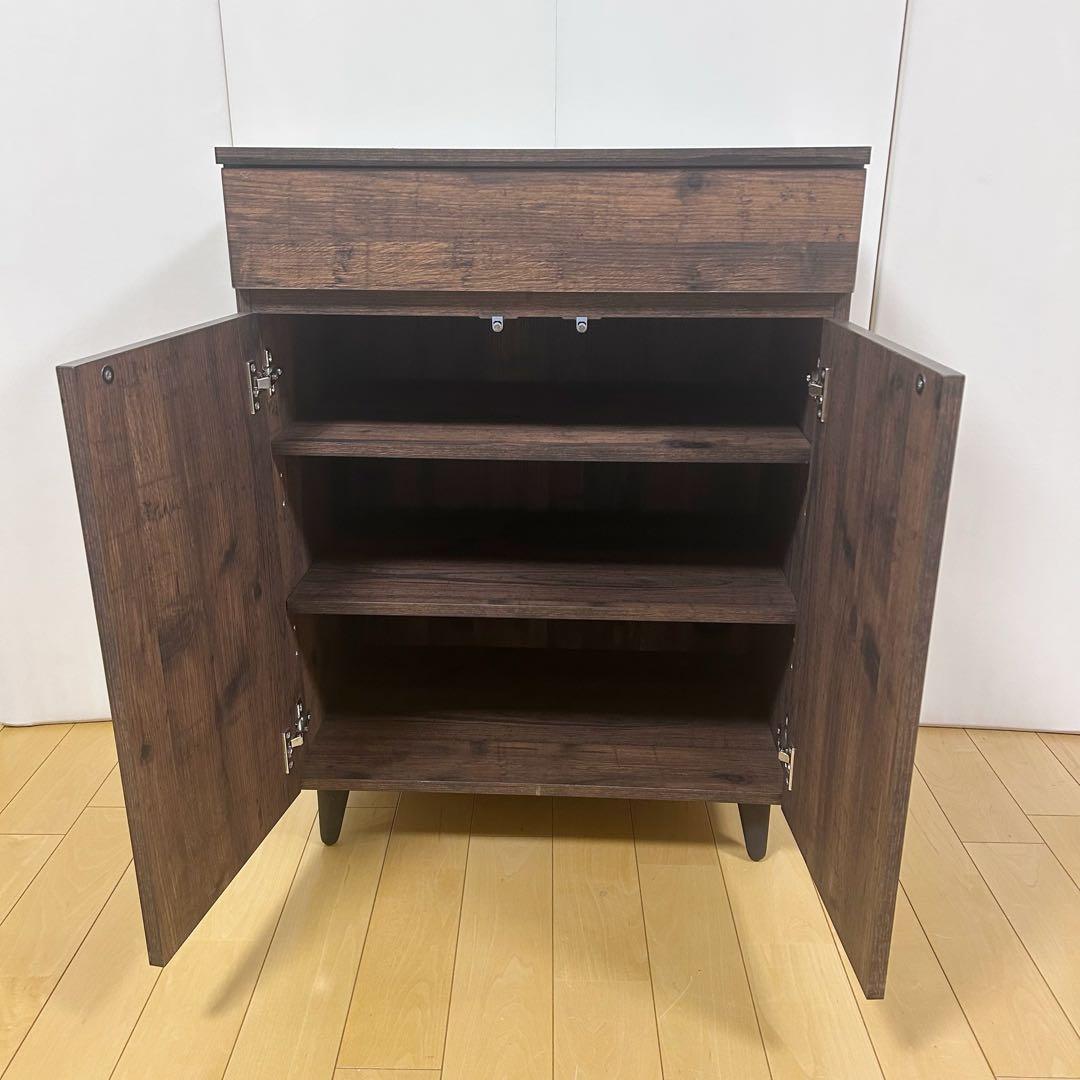 ヴィンテージ　サイドボード　リビングボード　キャビネット　幅60 コード穴