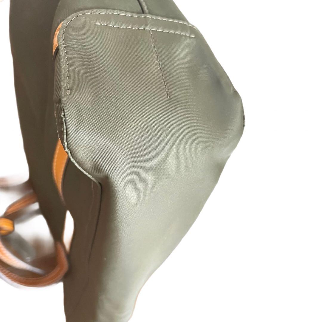 トリーバーチ　2way ショルダーバッグ　トートバッグ　カーキ