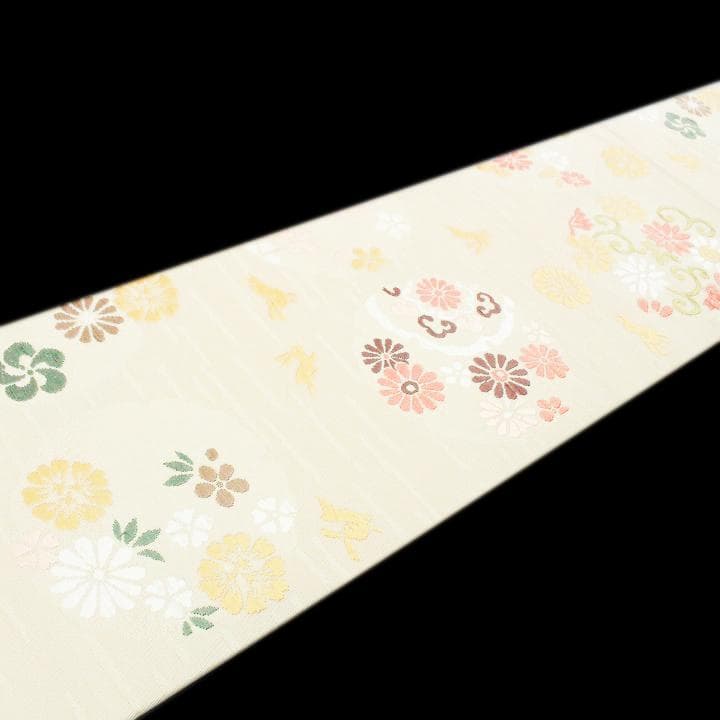 大人気モチーフ【うさぎ】　単衣のお着物にも♪　お使い勝手バツグン　新品の名古屋帯