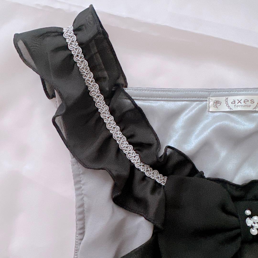 axes femme ビッグリボン キャミソール フリル 平成 y2kバレエコア