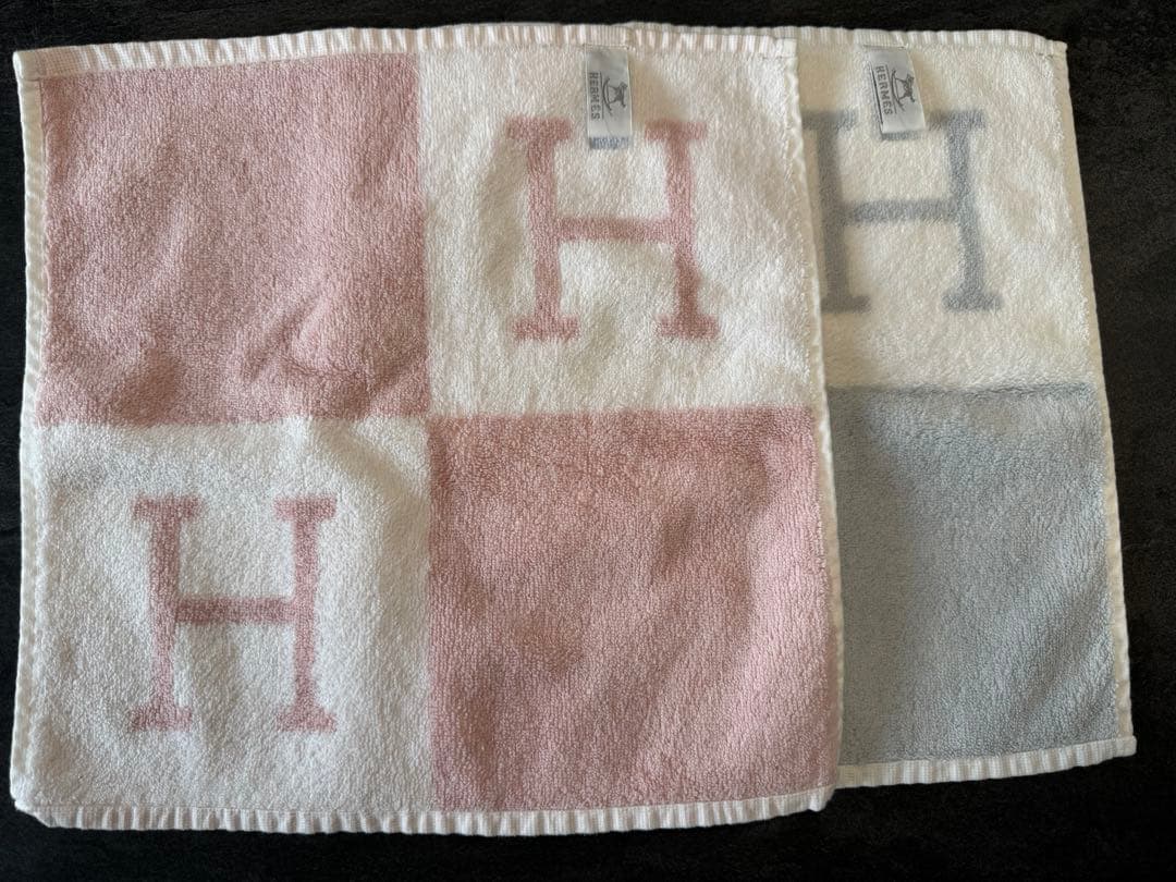 HERMES Hロゴ タオルハンカチ