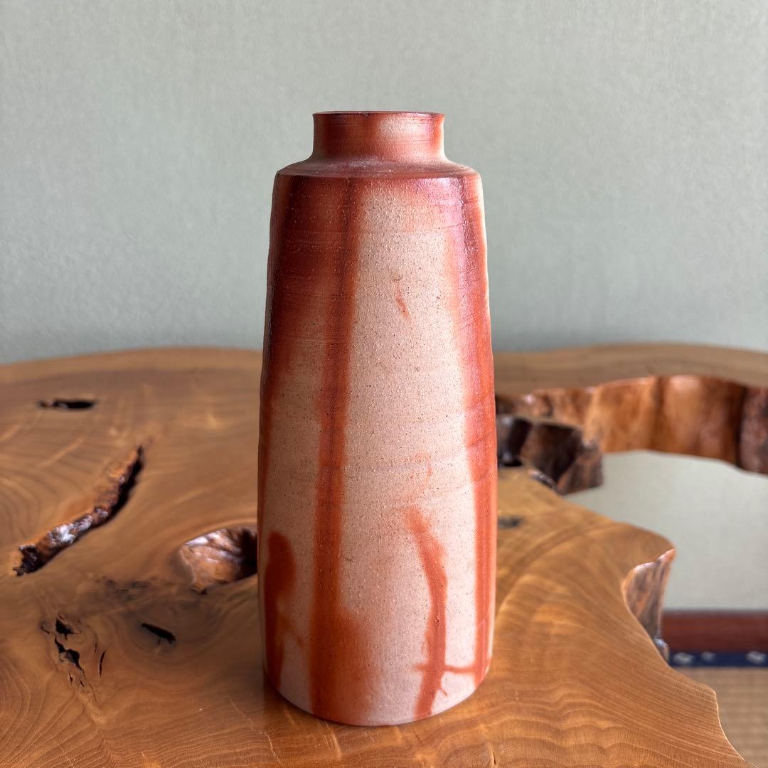 備前焼 山本敦子造 備州窯 花入 共箱