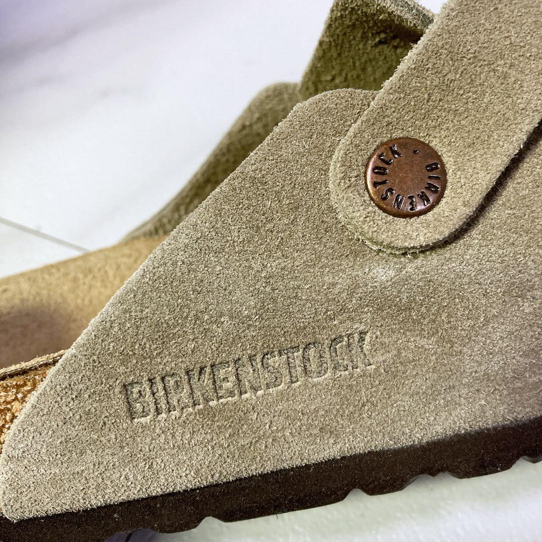 極美品 ビルケンシュトック ボストン トープ サボサンダル 24.5 ナロー幅