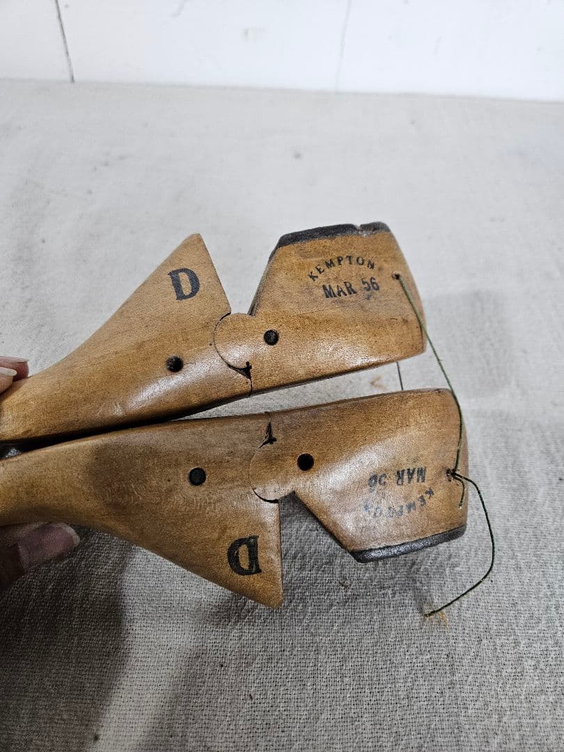 英国アンティーク 古い木のシューモールド 木製 ラスト 子供用 1956s