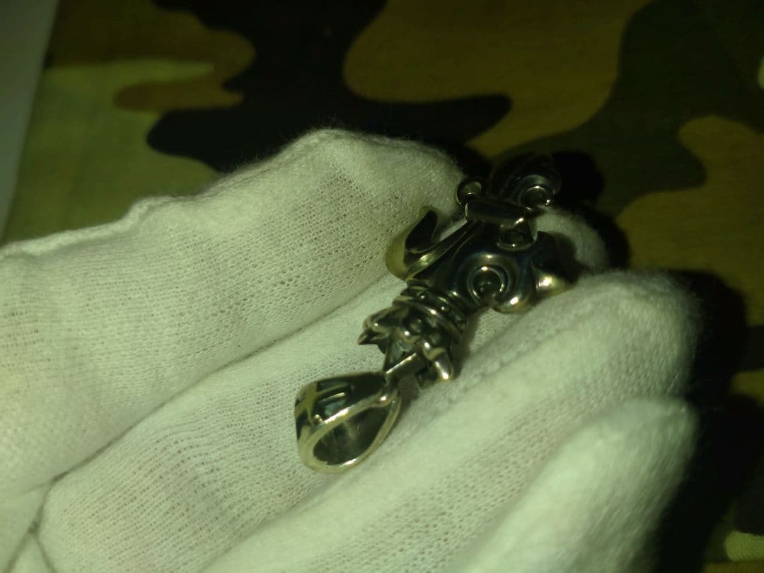 ロードキャメロット百合王冠十字トップ☆オマケ、チェーン 50cm♪シルバー925