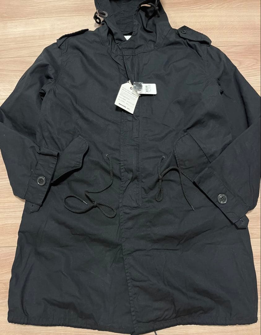 新品 HOUSTON モッズコート M-51 パーカー ブラック 黒 XS