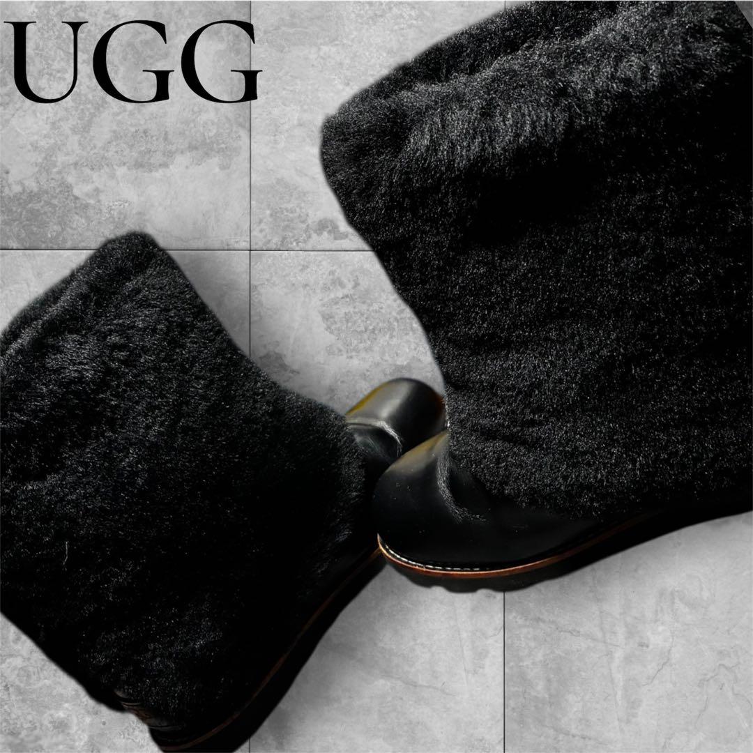 美品 UGG アグ PATTEN パッテン ムートンブーツ ワークブーツ