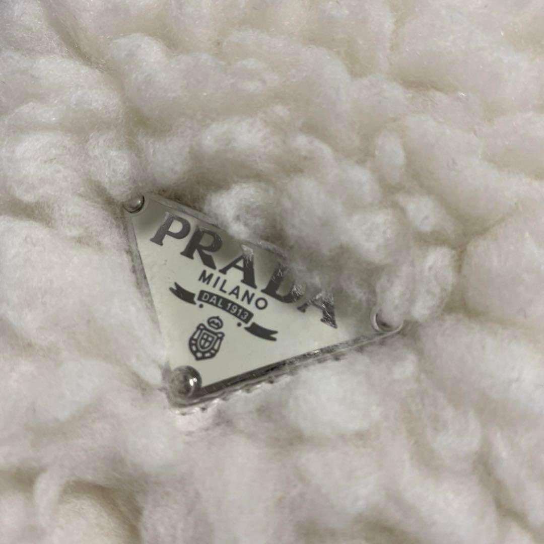 希少品　プラダ　エコファー　バケットハット　prada ボア　ナイロン　バケハ