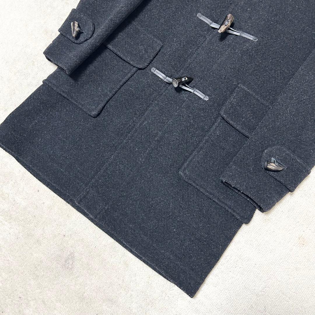 極美品　グローバーオール　ヘリンボーン生地　ダッフルコート　ダークグレー　現行