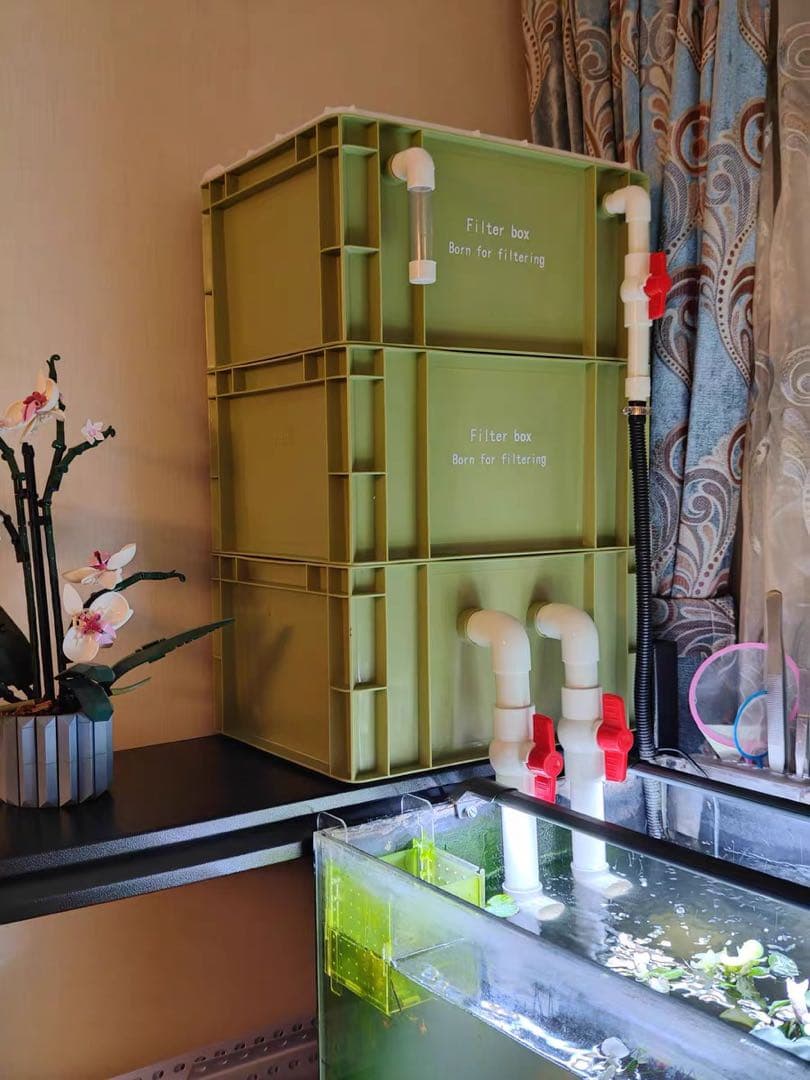 水槽用万能フィルター 外部式飼育濾過装置 ポンプ付き　到着すぐ使える状態