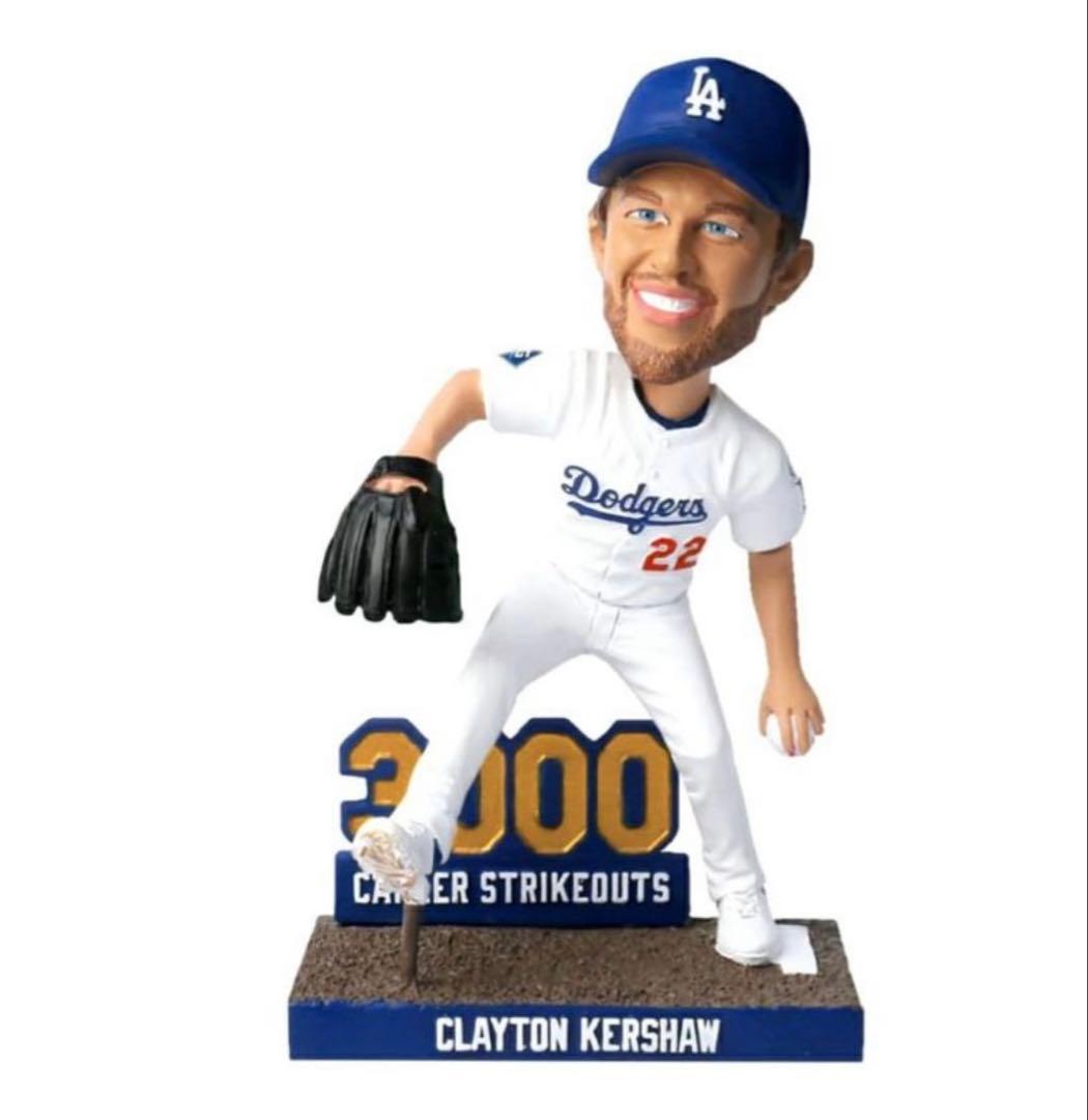 カーショー　3000奪三振　ボブルヘッド　ドジャース　来場者限定　スタジアム配布