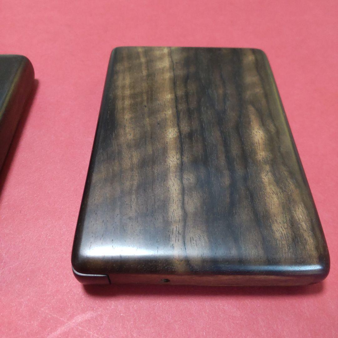 『brown』のどっしりした雰囲気の極上黒柿の名刺入れ 2個