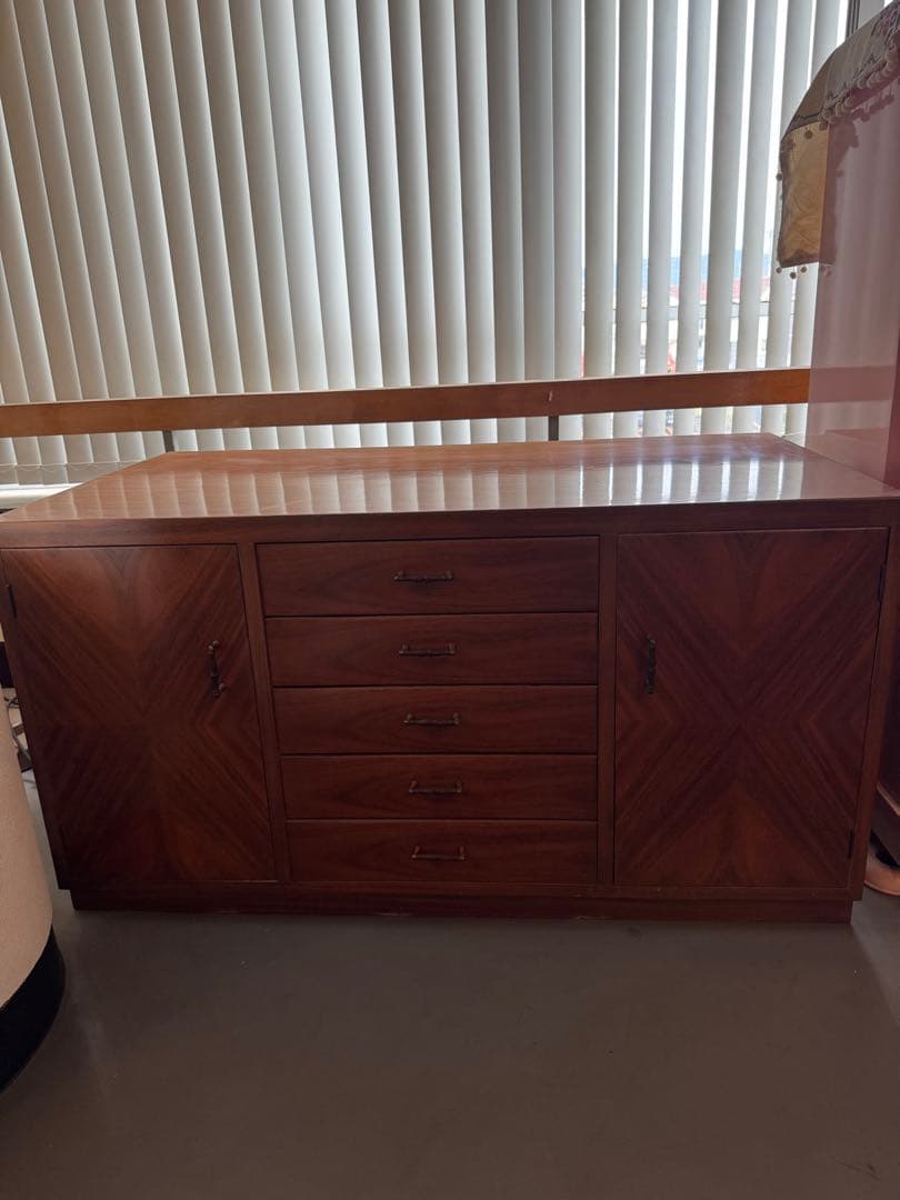 ⭐︎希少⭐︎木製レコード棚　テレビ台　引き出し5つ付き アンティーク