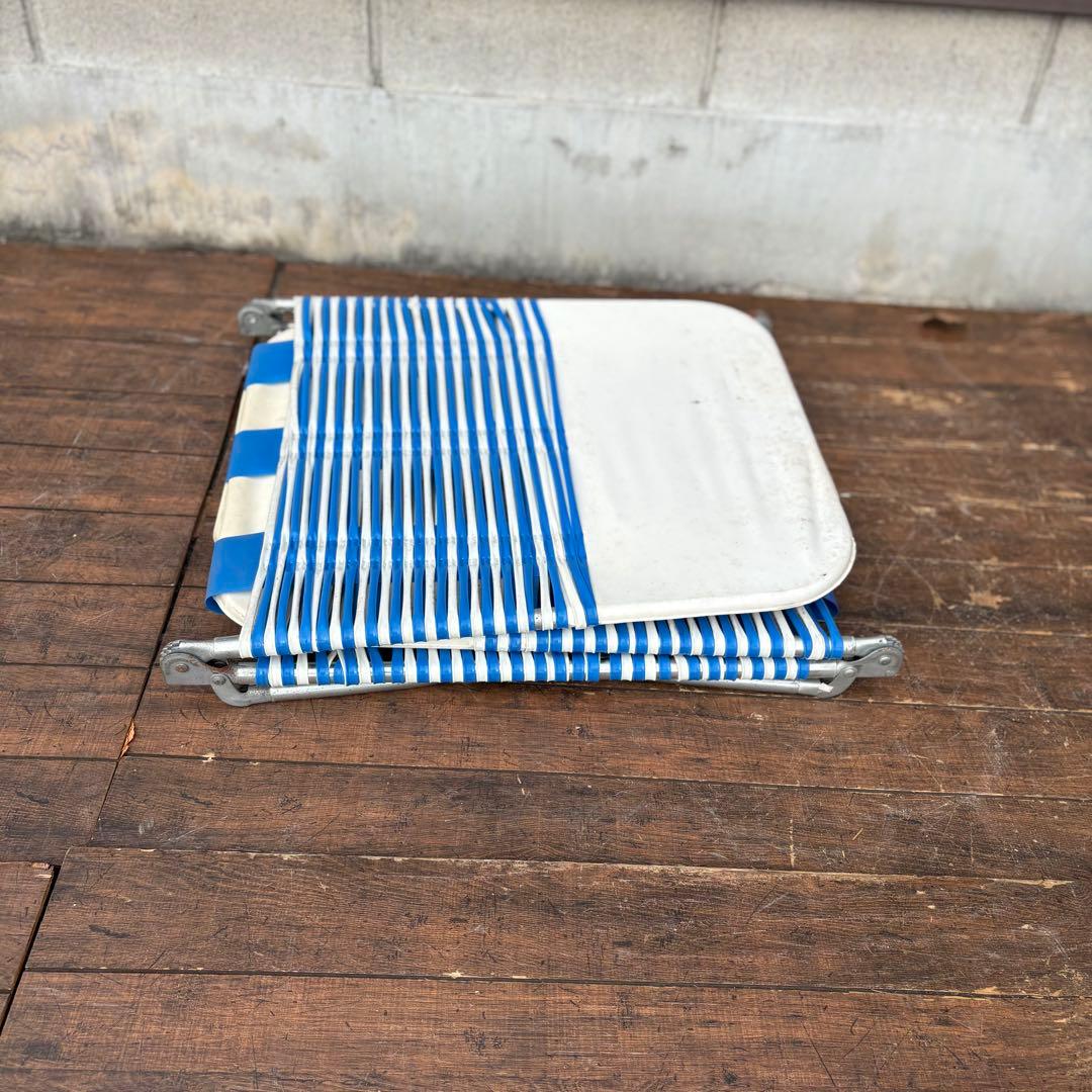 昭和レトロ ビーチチェア サマーベッド リクライニングチェア アウトドア ベンチ