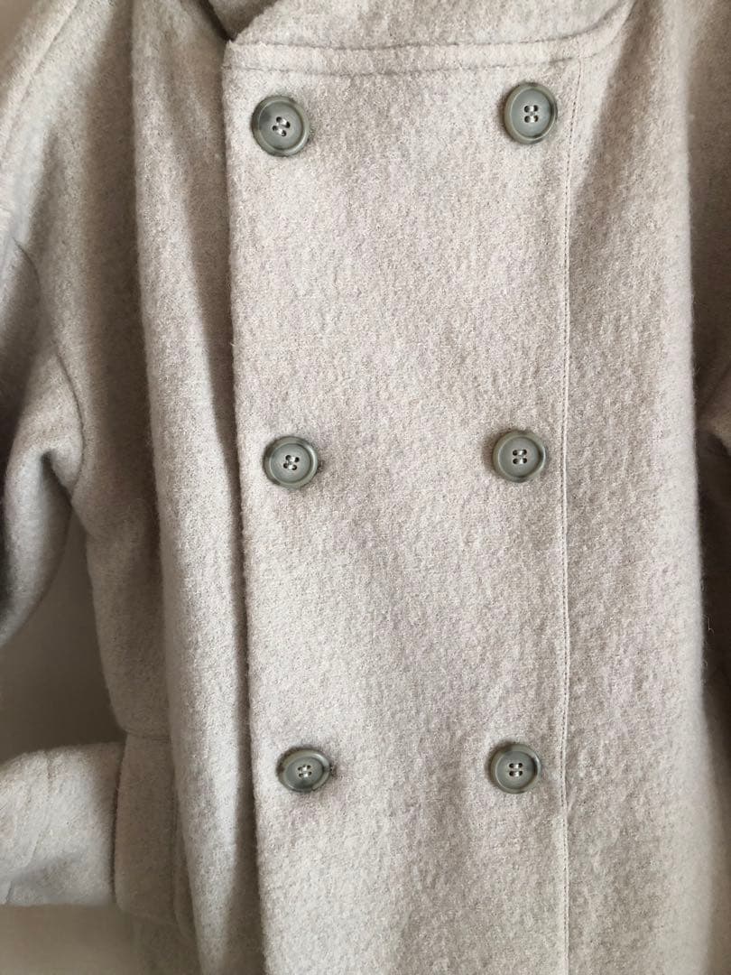 【新品未使用】マオメイド フード付きショートコート ウール100%