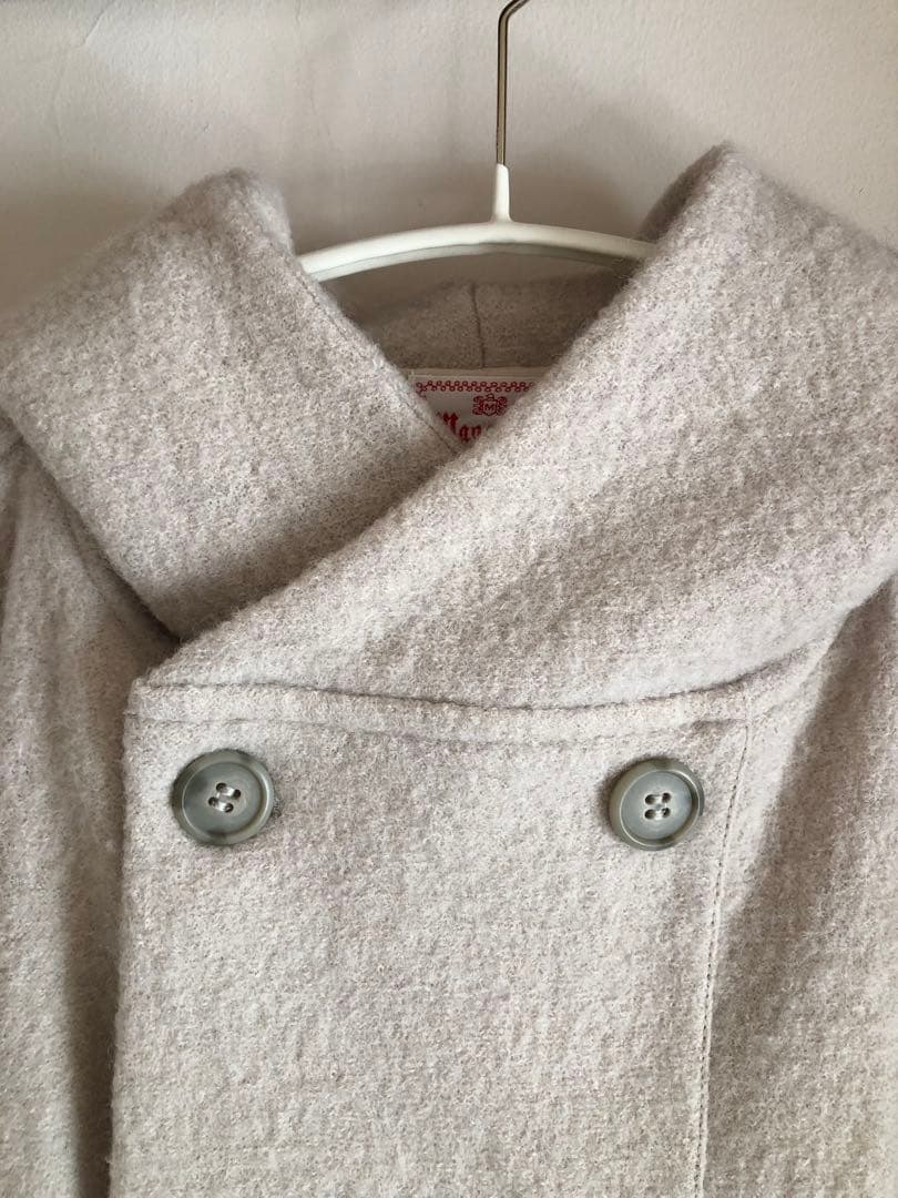 【新品未使用】マオメイド フード付きショートコート ウール100%