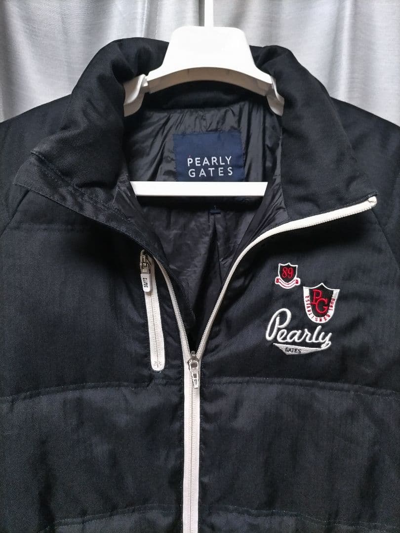 パーリーゲイツ　ダウンジャケット　黒　ヘリンボーン