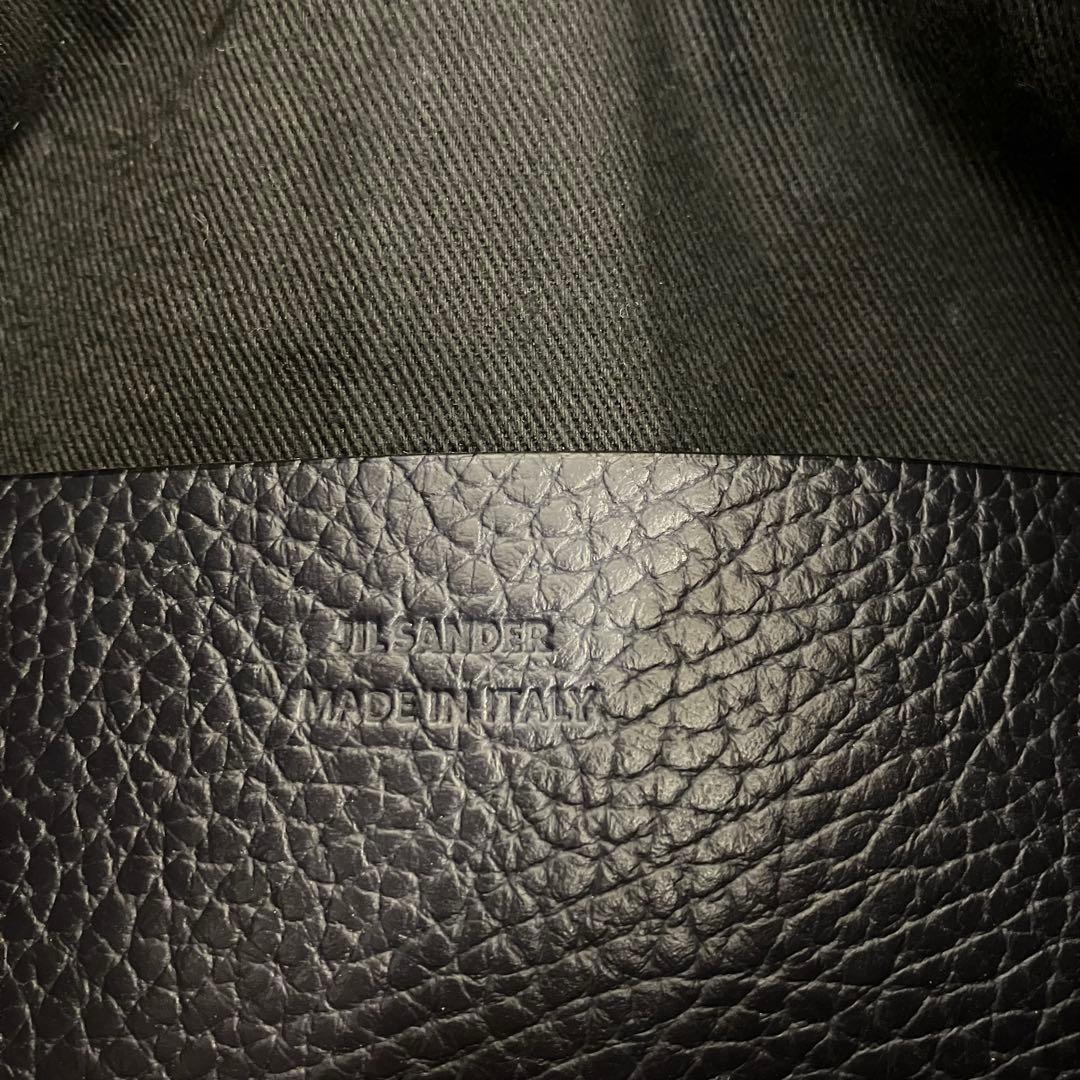 JIL SANDER レザー ショルダーバッグ 濃紺