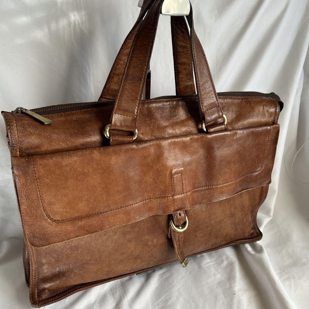 【希少】dan genten ビジネスバッグ ブリーフケース オールレザー A4