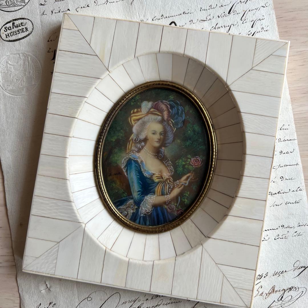 フランス　アンティーク♡ マリー　アントワネット　ミニチュアール　肖像画