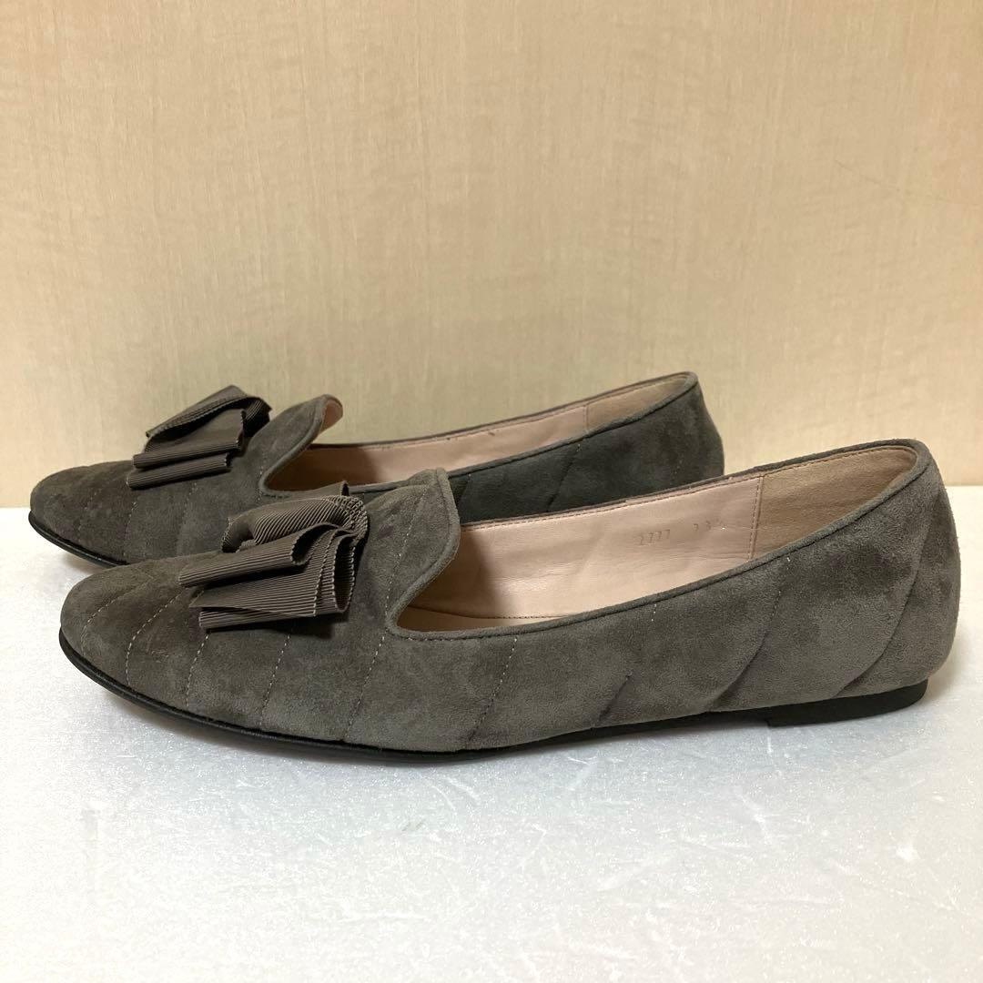 LANVIN en Bleu リボンモチーフキルティングカッターパンプス