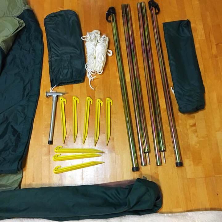 「広々スペース確保！アウトドア必須の大きめヘキサタープ」