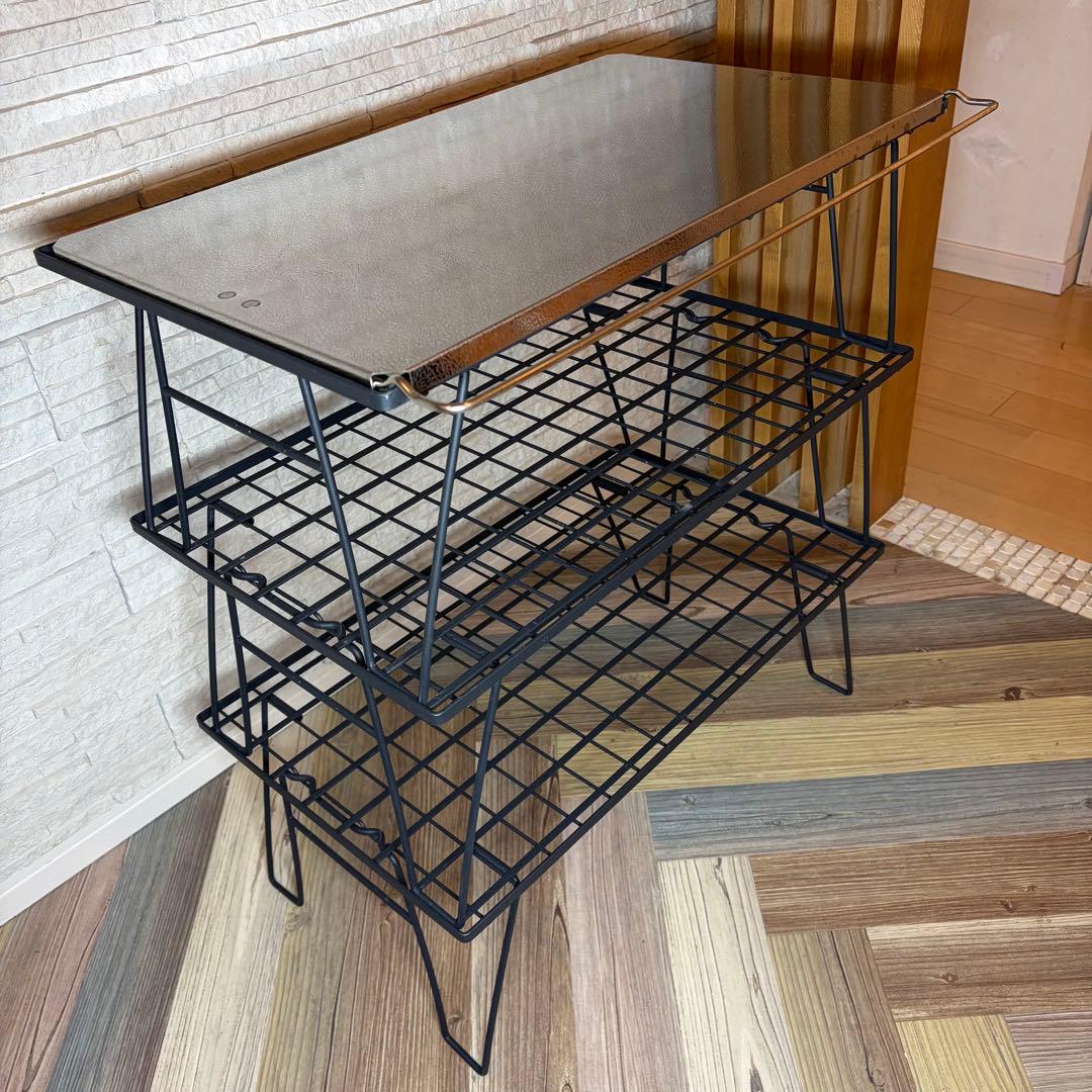 Hibari フィールドラック 3台セット（キャンピングムーン多機能天板・袋付）