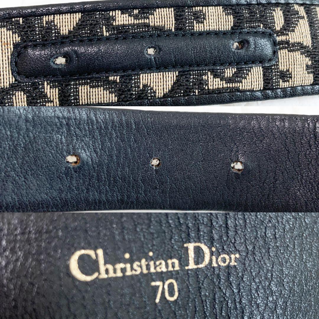 Christian Dior ディオール ベルト トロッターCDロゴ　ブラック