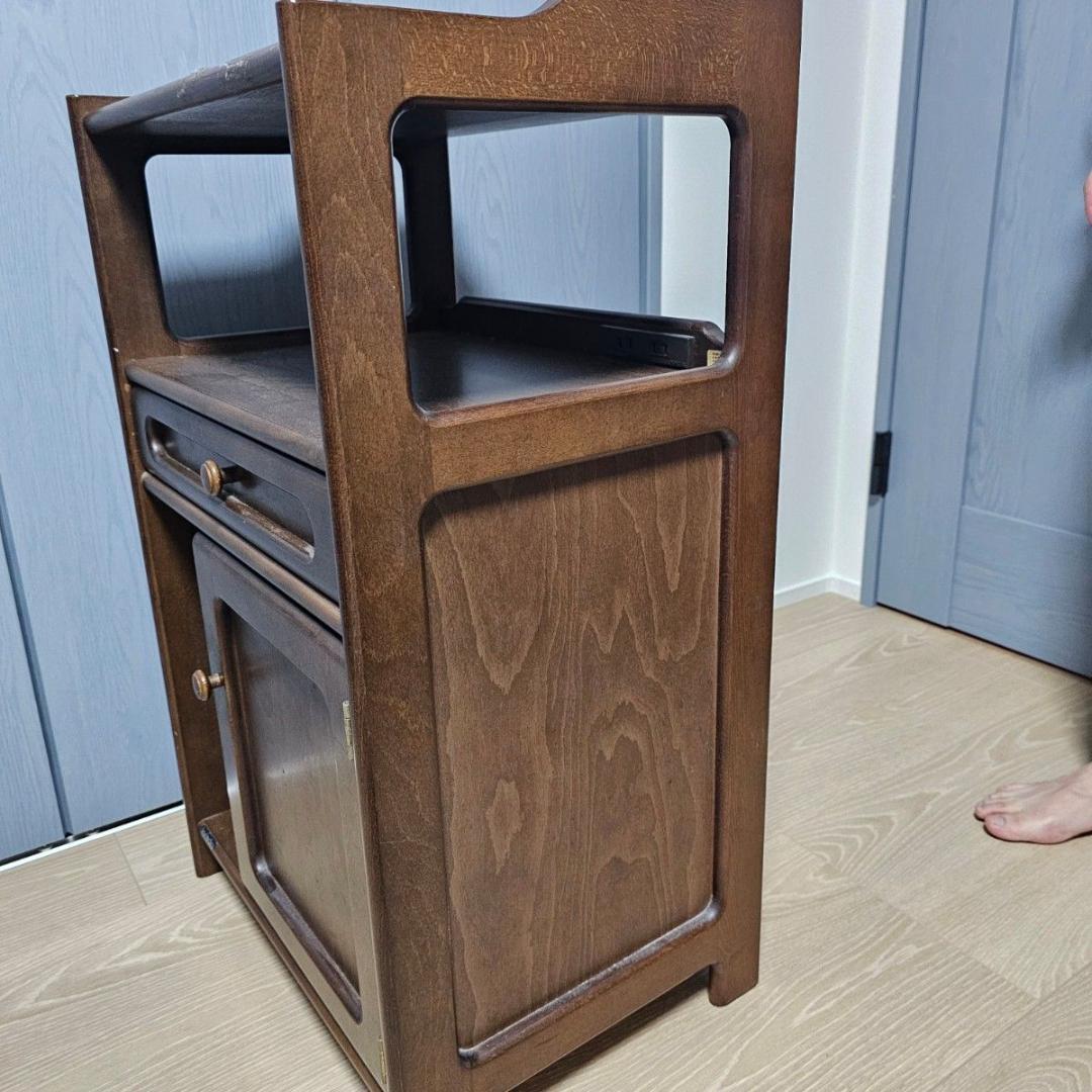 希少 カリモク　電話台　木製　ブラウン　カリモク家具 karimoku