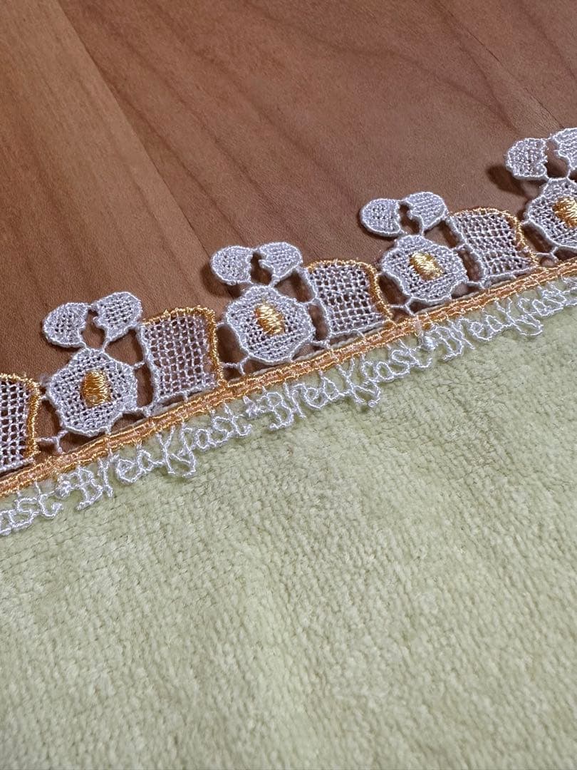 【限定完売品】レア 近沢レース シーズンハンカチ 朝食 目玉焼き used