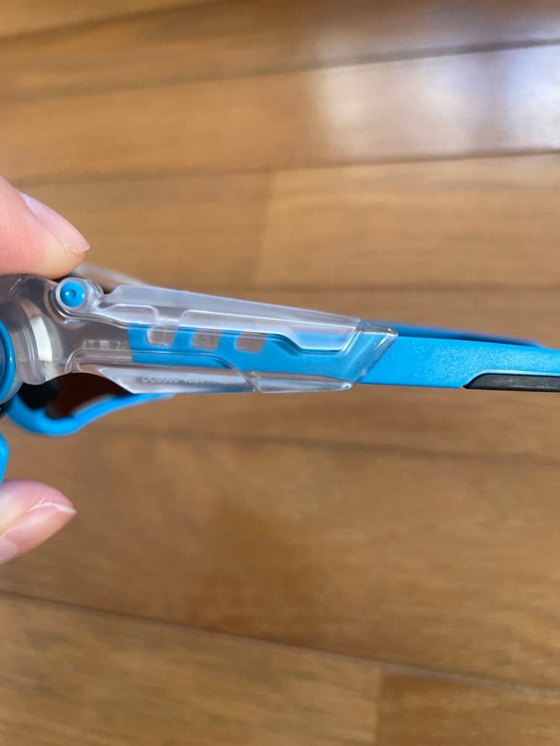 スポーツサングラス クリア/ブルー レンズ付き