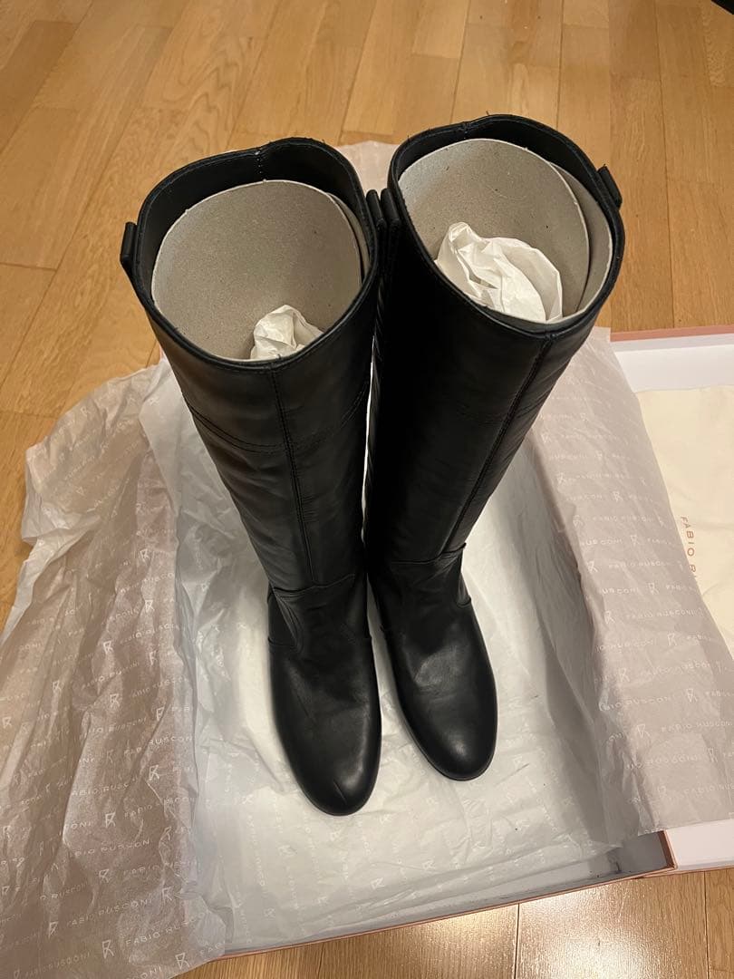 【未使用（試着のみ）】ファビオルスコーニ　ロングブーツ　ブラック　38